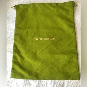 TORY BURCH Green Drawstring Travel Storage Dustbag 12" W x 14.5" H